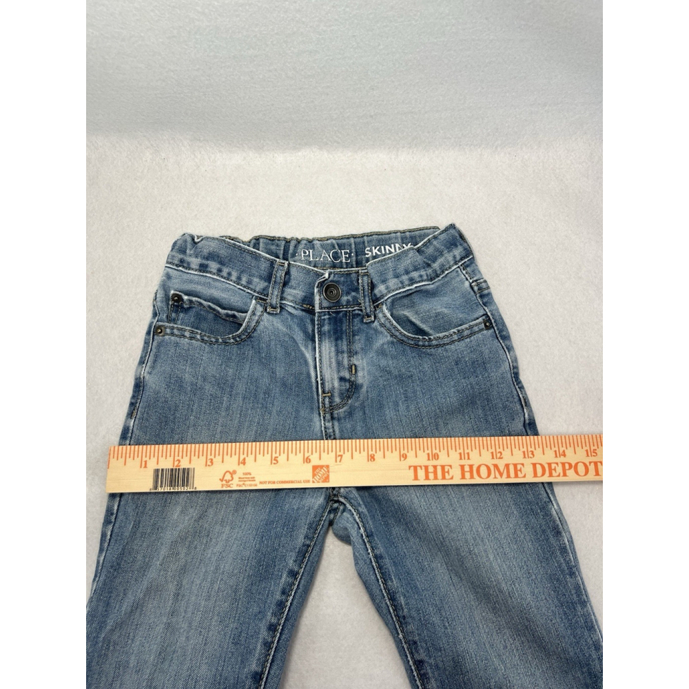 The Children Place Girls Jean Adjustable Waist Skinny Stretch Light Denim Size 7 - Picture 10 of 11